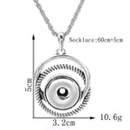 18mm Swirl Circle Snap Charm | Interchangeable Jewelry Pendant