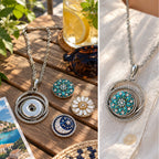 18mm Swirl Circle Snap Charm | Interchangeable Jewelry Pendant