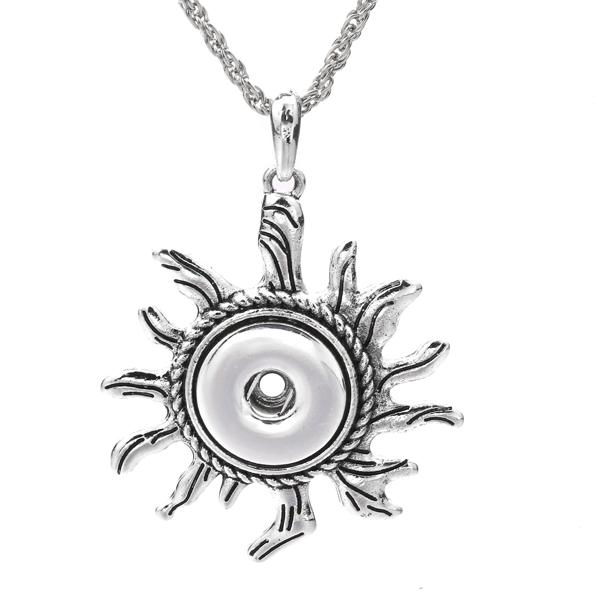 18mm Sunburst Snap Charm | Interchangeable Jewelry Pendant