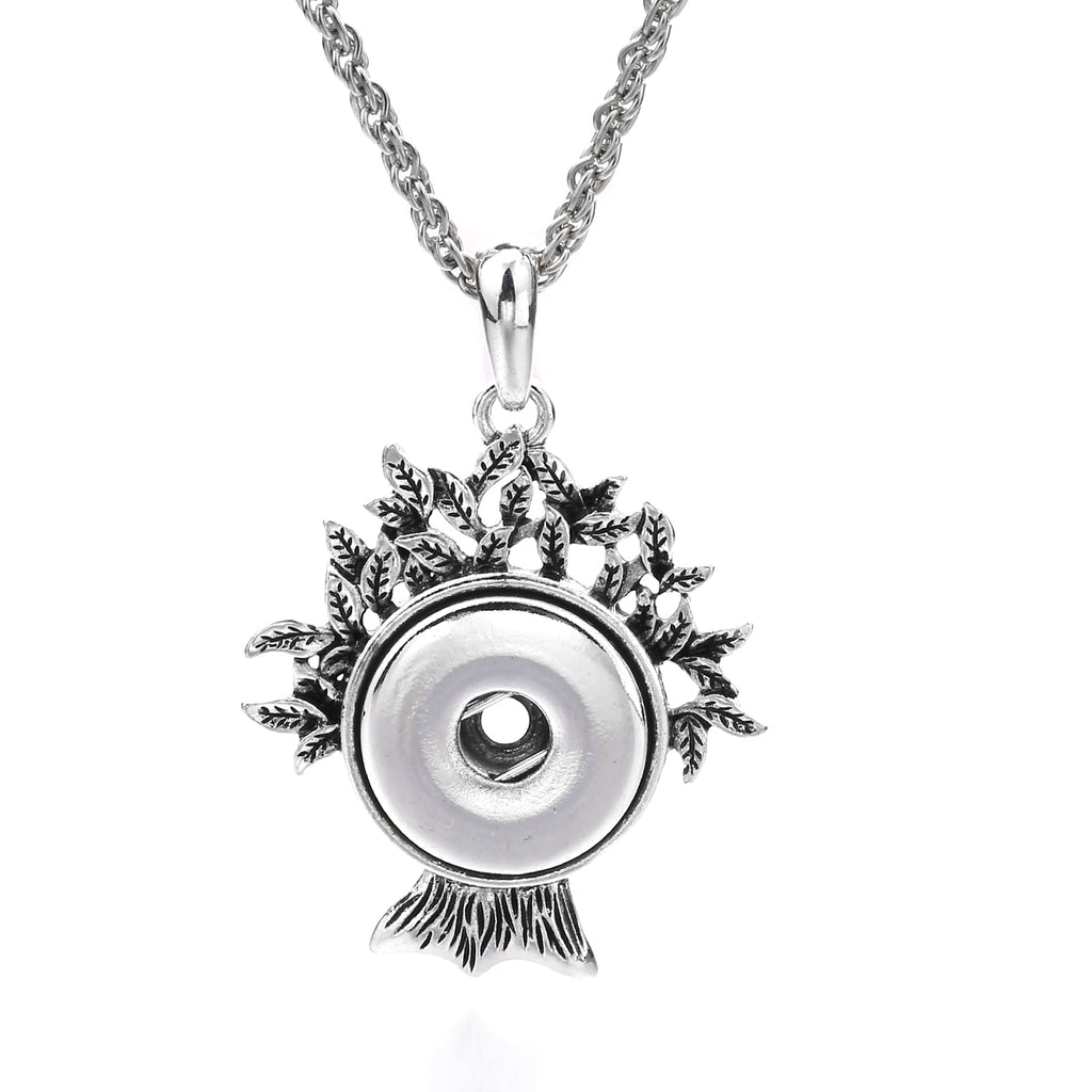 18mm Botanical Branch Snap Charm | Interchangeable Jewelry Pendant