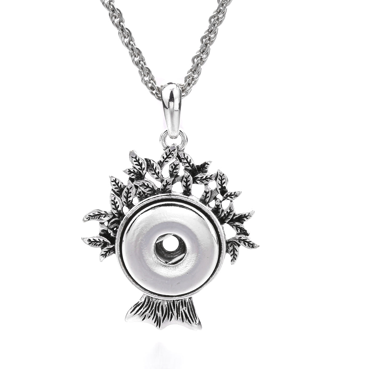 18mm Botanical Branch Snap Charm | Interchangeable Jewelry Pendant