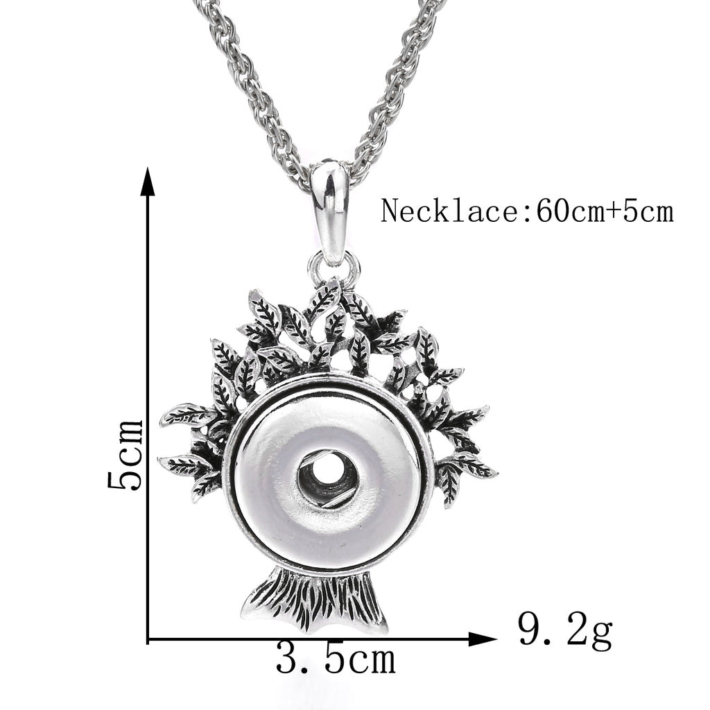 18mm Botanical Branch Snap Charm | Interchangeable Jewelry Pendant