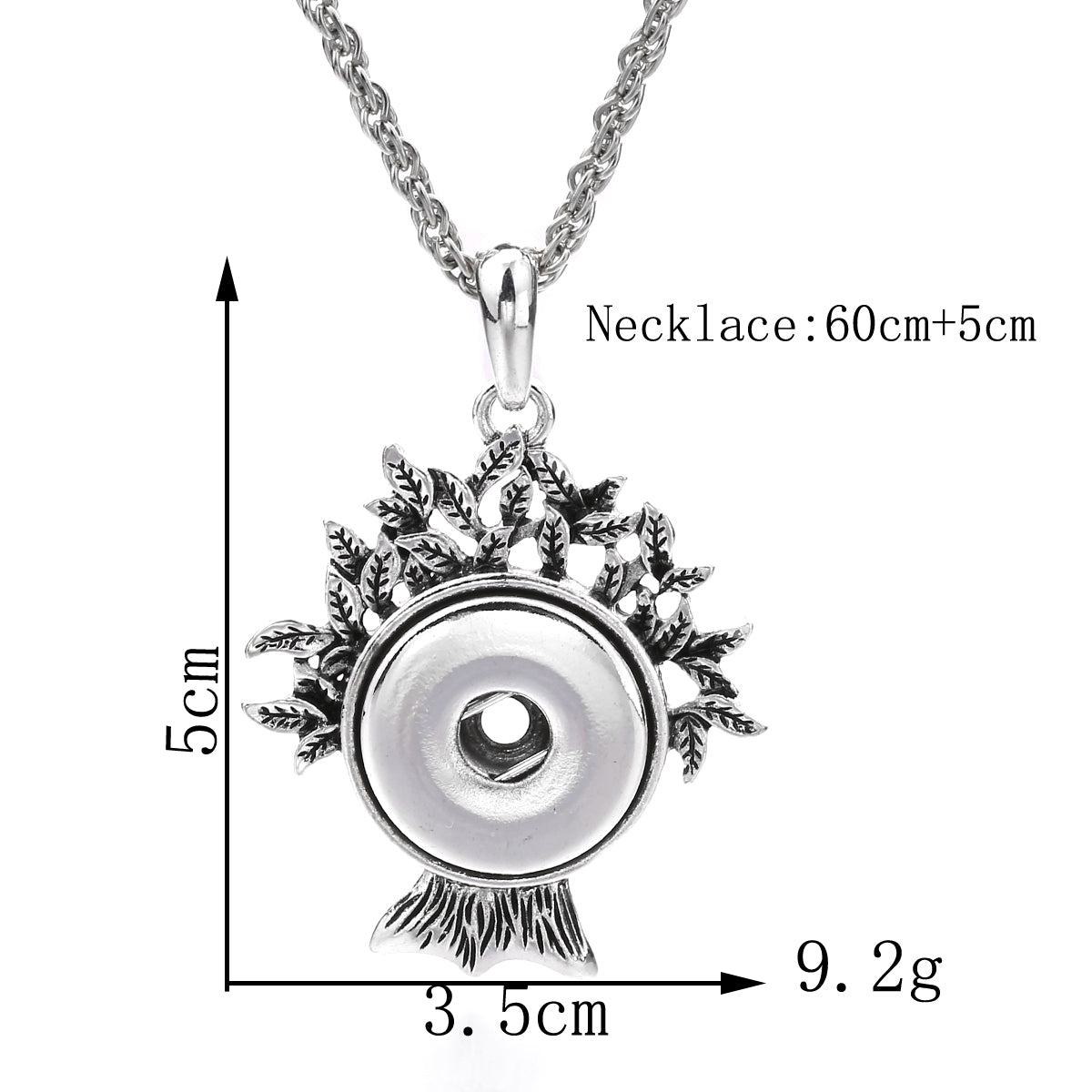 18mm Botanical Branch Snap Charm | Interchangeable Jewelry Pendant