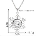 18mm Crystal Snowflake Snap Charm | Interchangeable Winter Jewelry