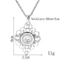 18mm Ornate Filigree Snap Charm Necklace | Vintage Statement Pendant