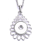 18mm Teardrop Petal Snap Charm | Interchangeable Flower Necklace