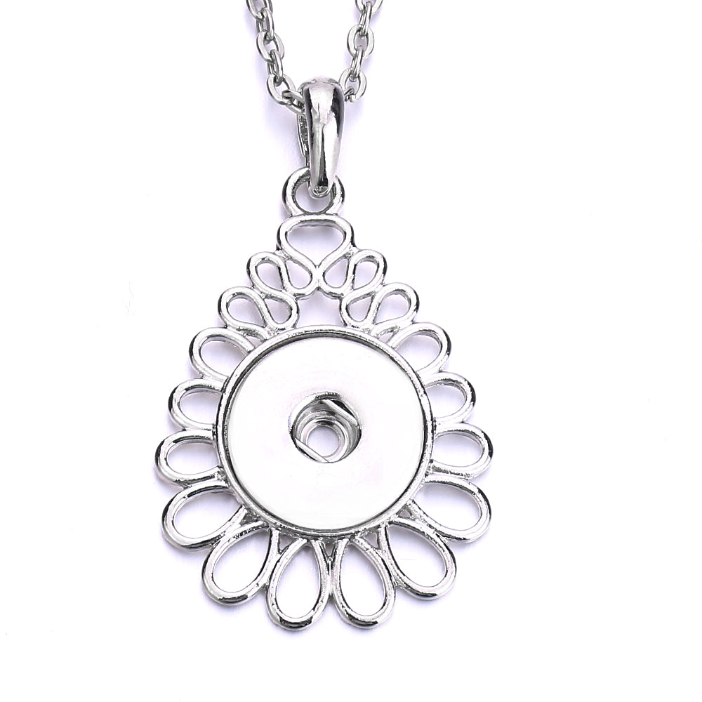 18mm Teardrop Petal Snap Charm | Interchangeable Flower Necklace