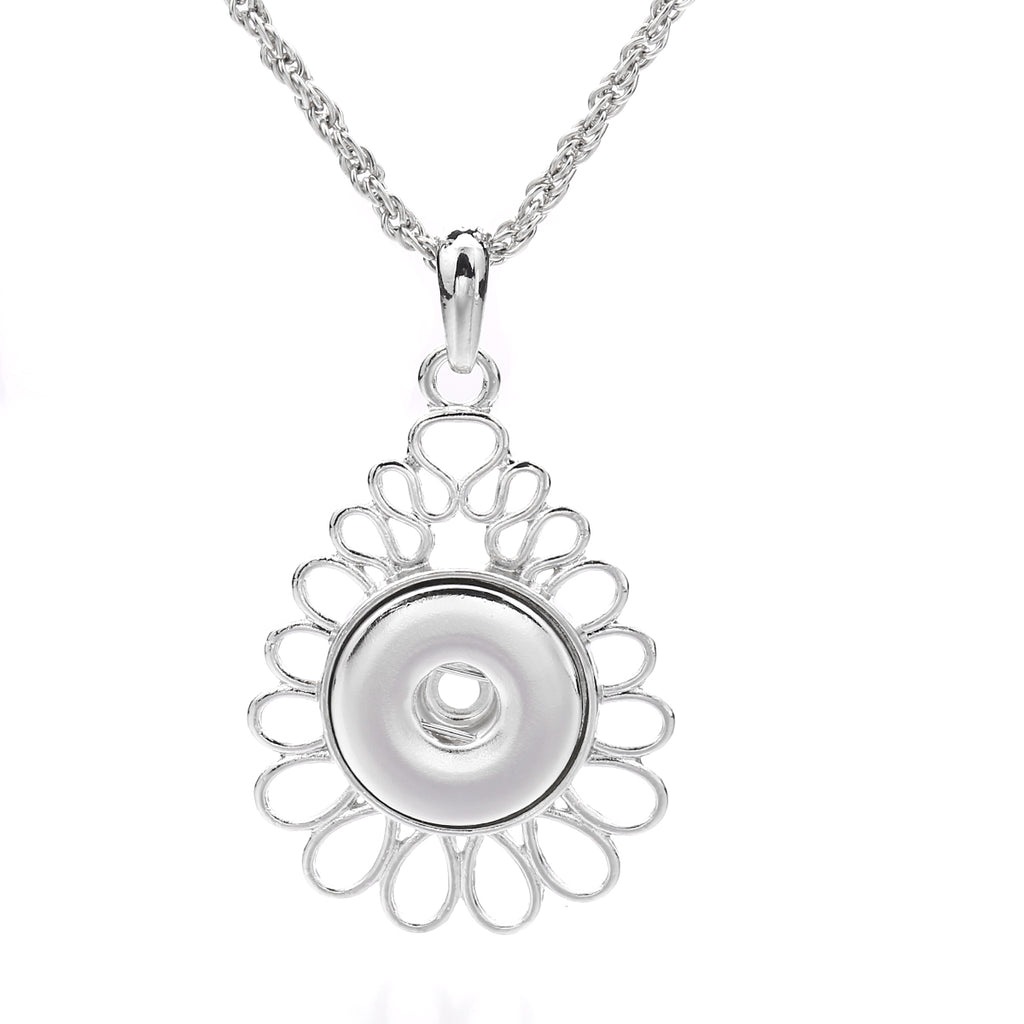 18mm Teardrop Petal Snap Charm | Interchangeable Flower Necklace