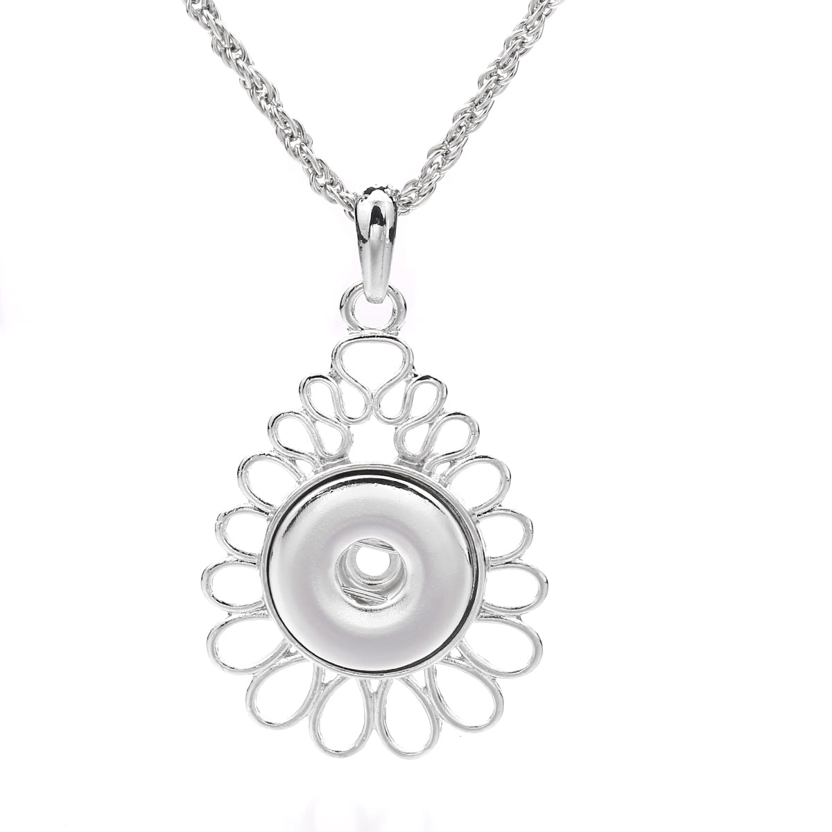 18mm Teardrop Petal Snap Charm | Interchangeable Flower Necklace