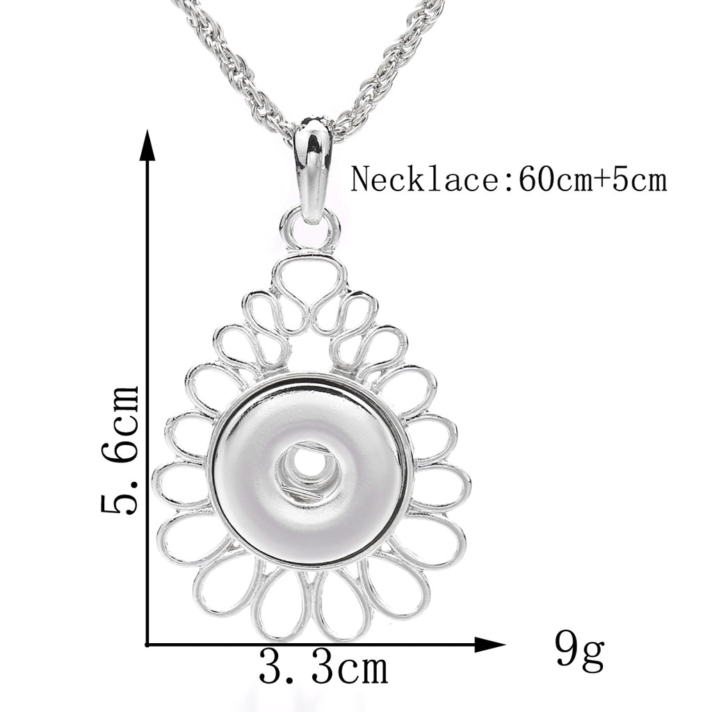 18mm Teardrop Petal Snap Charm | Interchangeable Flower Necklace