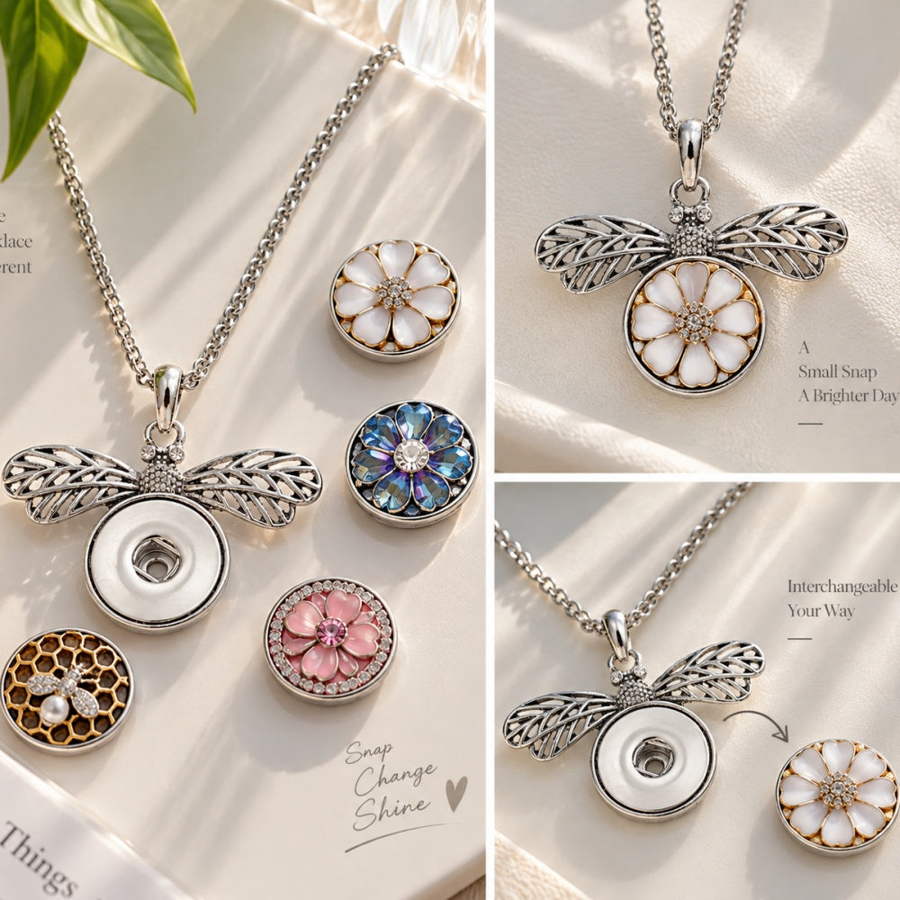 18mm Dragonfly Wing Snap Charm | Interchangeable Jewelry Necklace