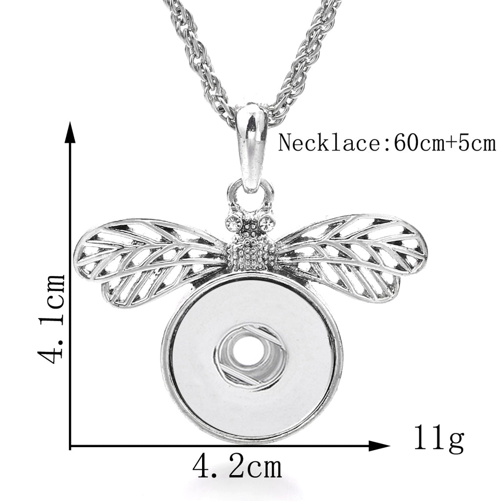 18mm Dragonfly Wing Snap Charm | Interchangeable Jewelry Necklace