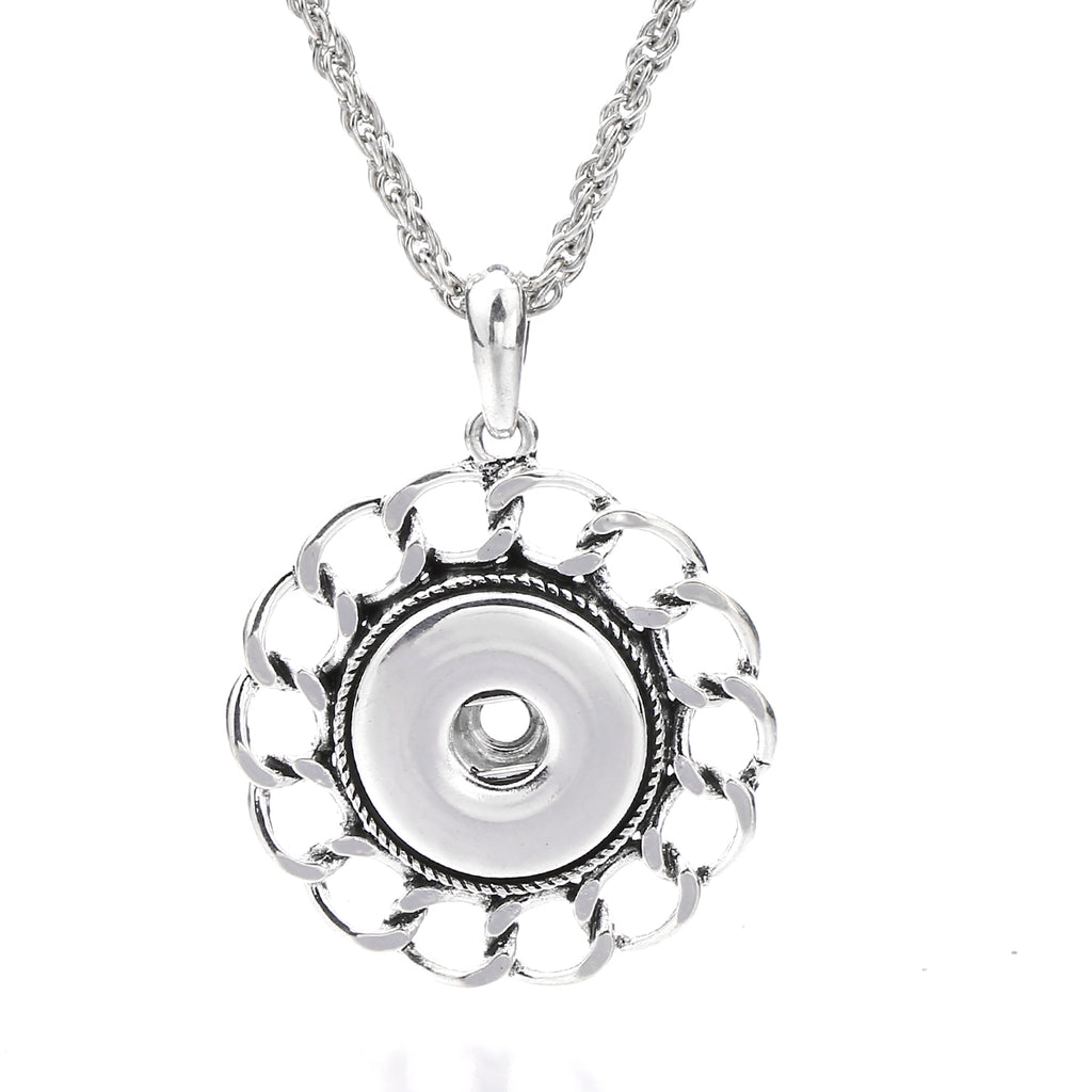 18mm Layered Petal Snap Charm | Interchangeable Flower Necklace