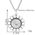 18mm Layered Petal Snap Charm | Interchangeable Flower Necklace