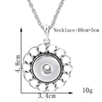 18mm Layered Petal Snap Charm | Interchangeable Flower Necklace