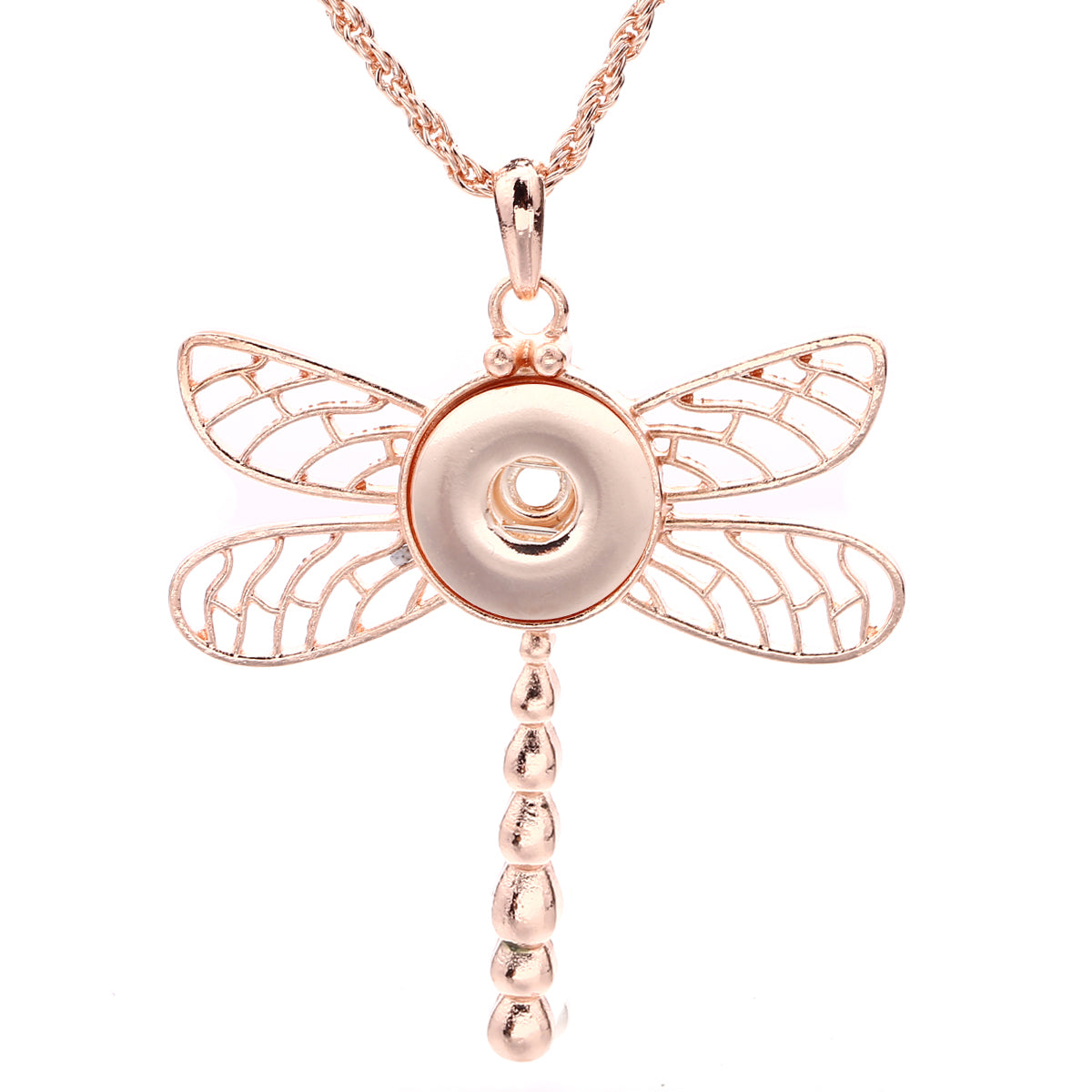 18mm Dragonfly Dangle Snap Charm | Interchangeable Necklace Charm