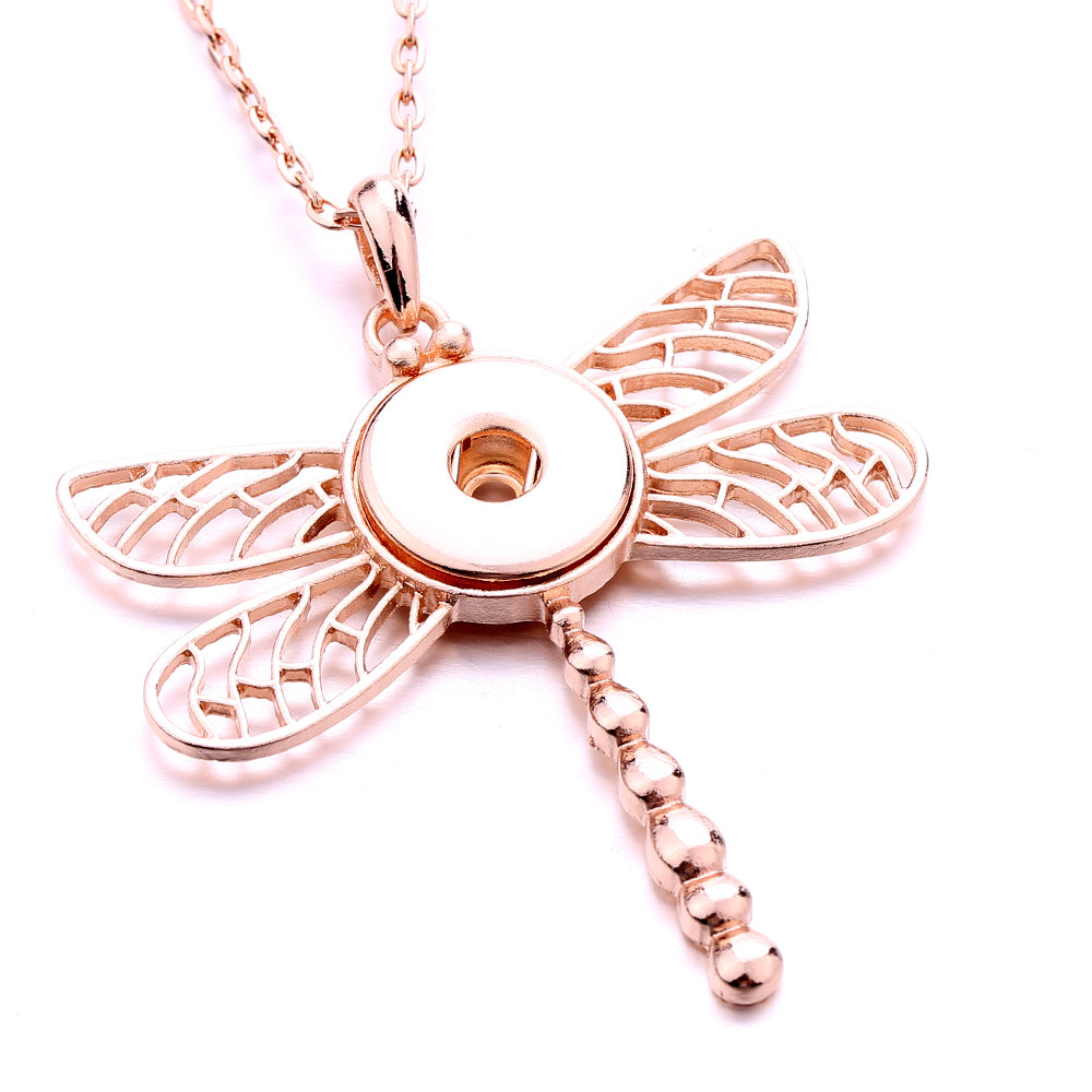 18mm Dragonfly Dangle Snap Charm | Interchangeable Necklace Charm