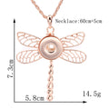 18mm Dragonfly Dangle Snap Charm | Interchangeable Necklace Charm