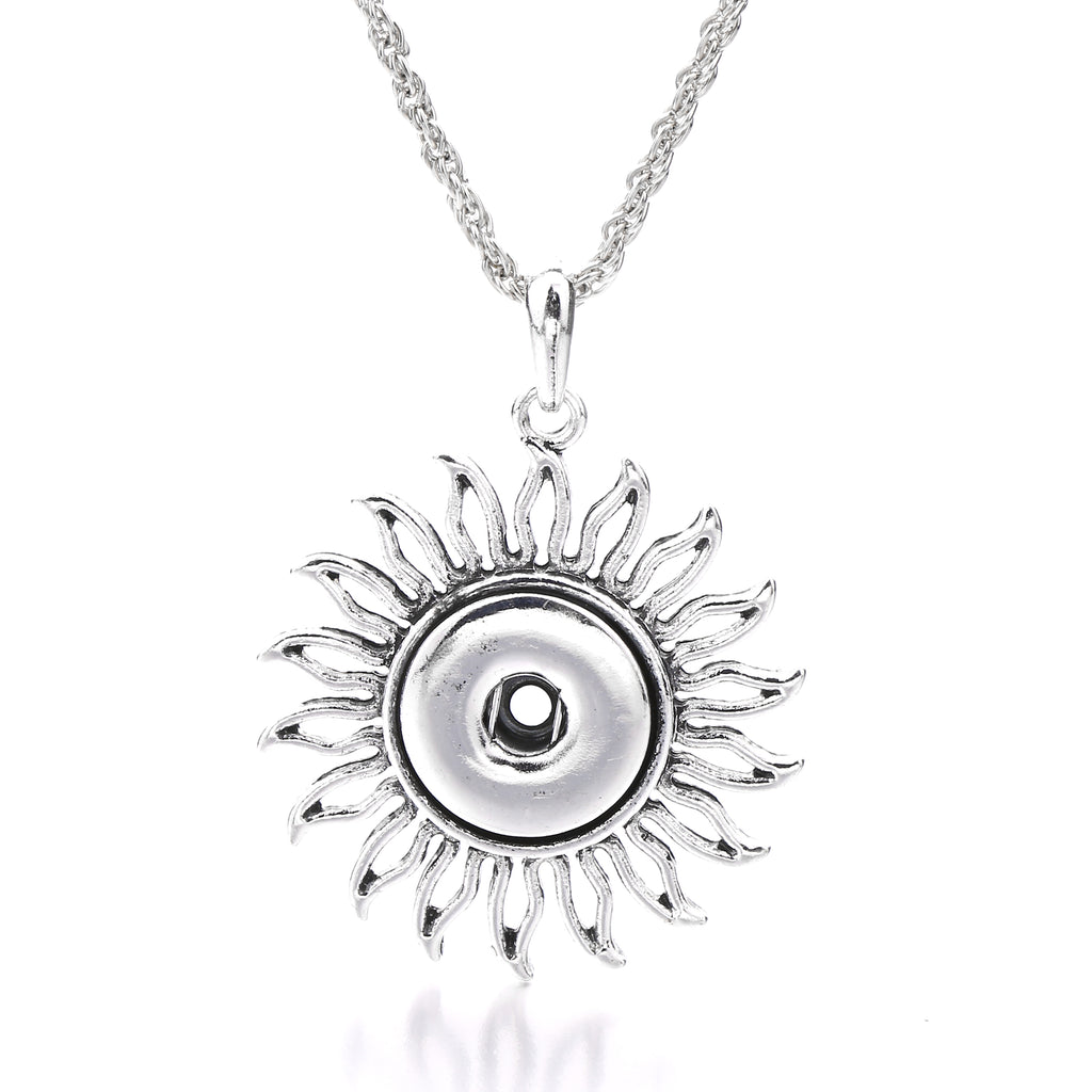 18mm Vintage Sunburst Charm | Snap-On Necklace Pendant