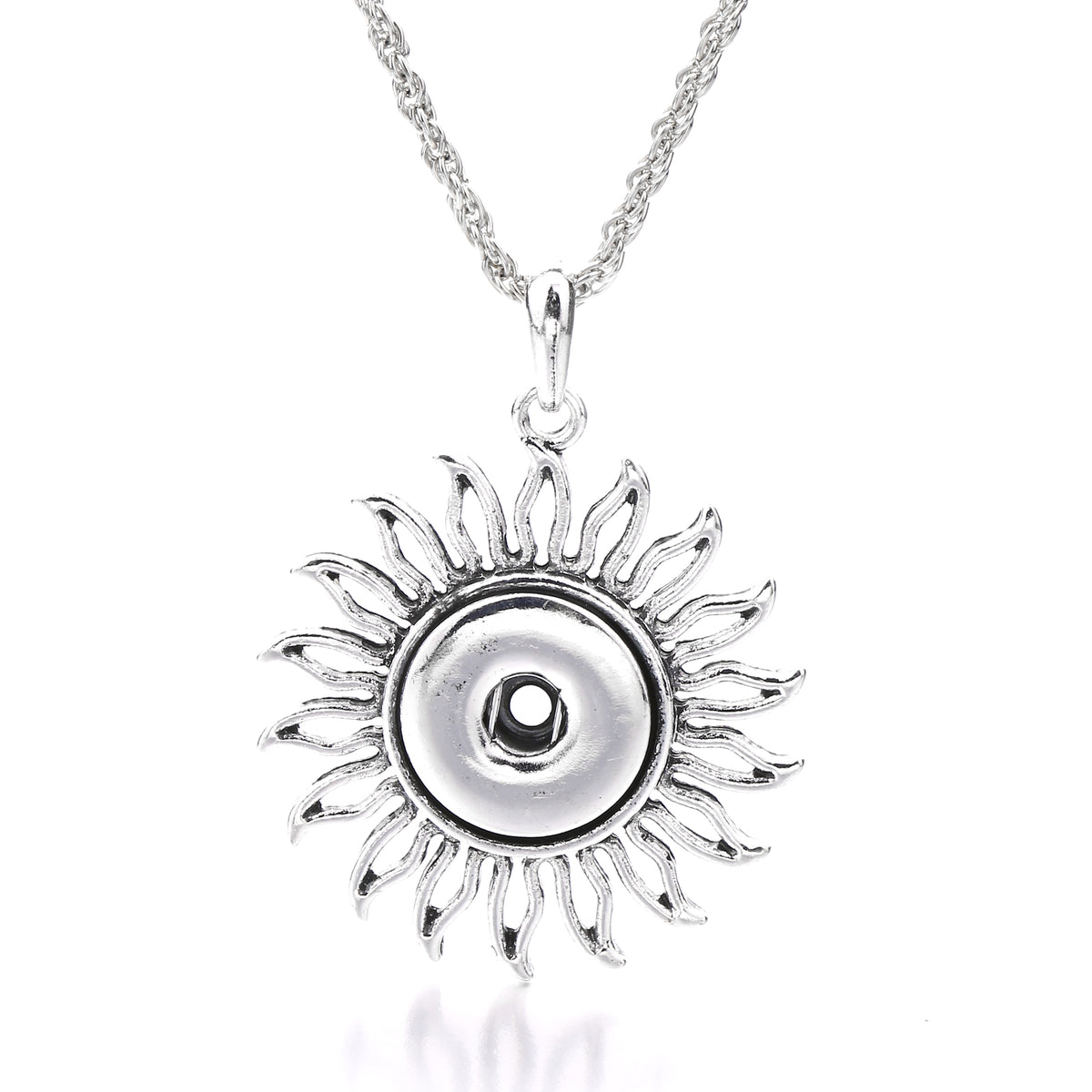 18mm Vintage Sunburst Charm | Snap-On Necklace Pendant