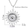 18mm Vintage Sunburst Charm | Snap-On Necklace Pendant