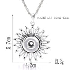 18mm Vintage Sunburst Charm | Snap-On Necklace Pendant