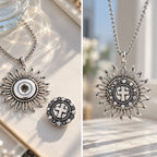 18mm Vintage Sunburst Charm | Snap-On Necklace Pendant