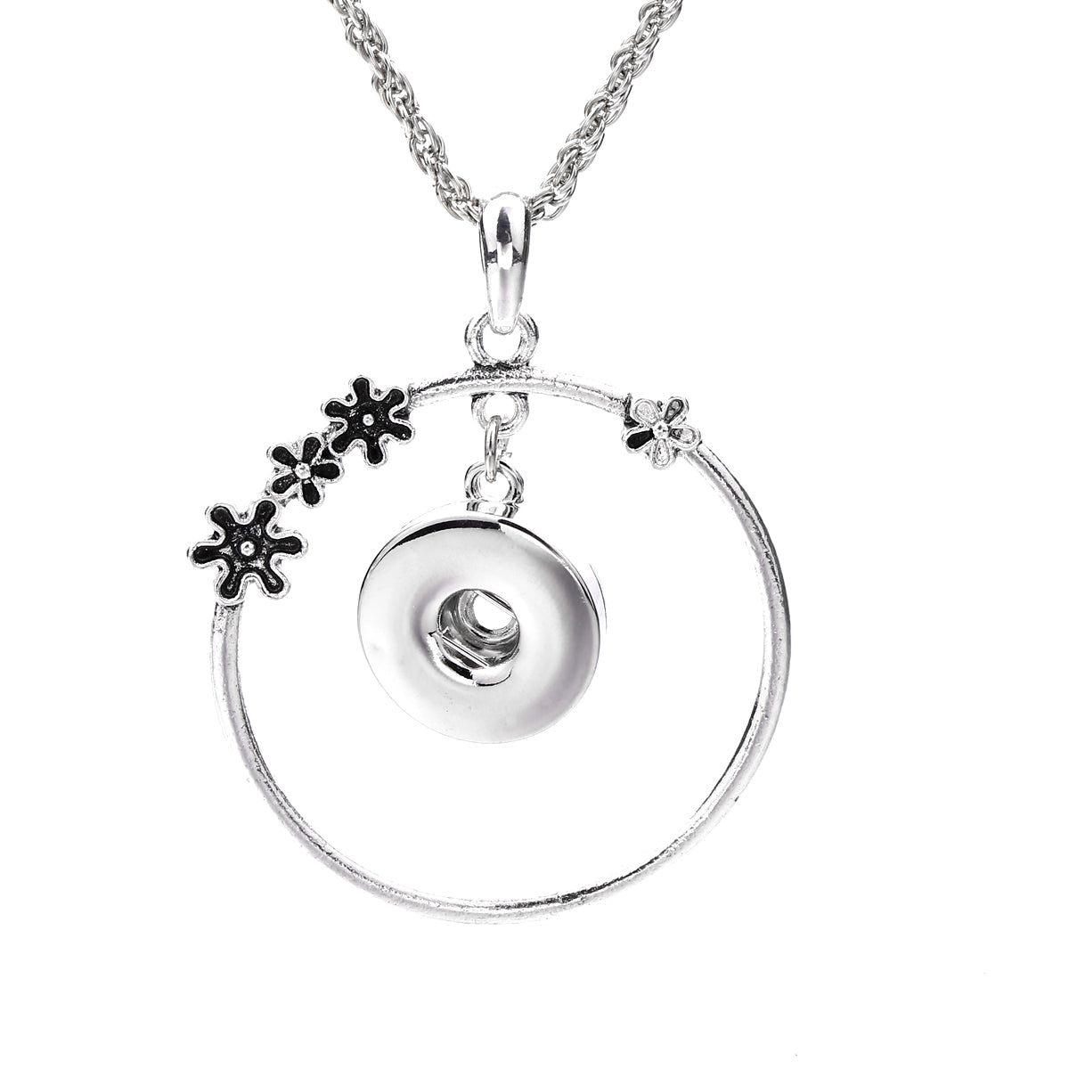 18mm Floral Halo Snap Charm | DIY Interchangeable Jewelry