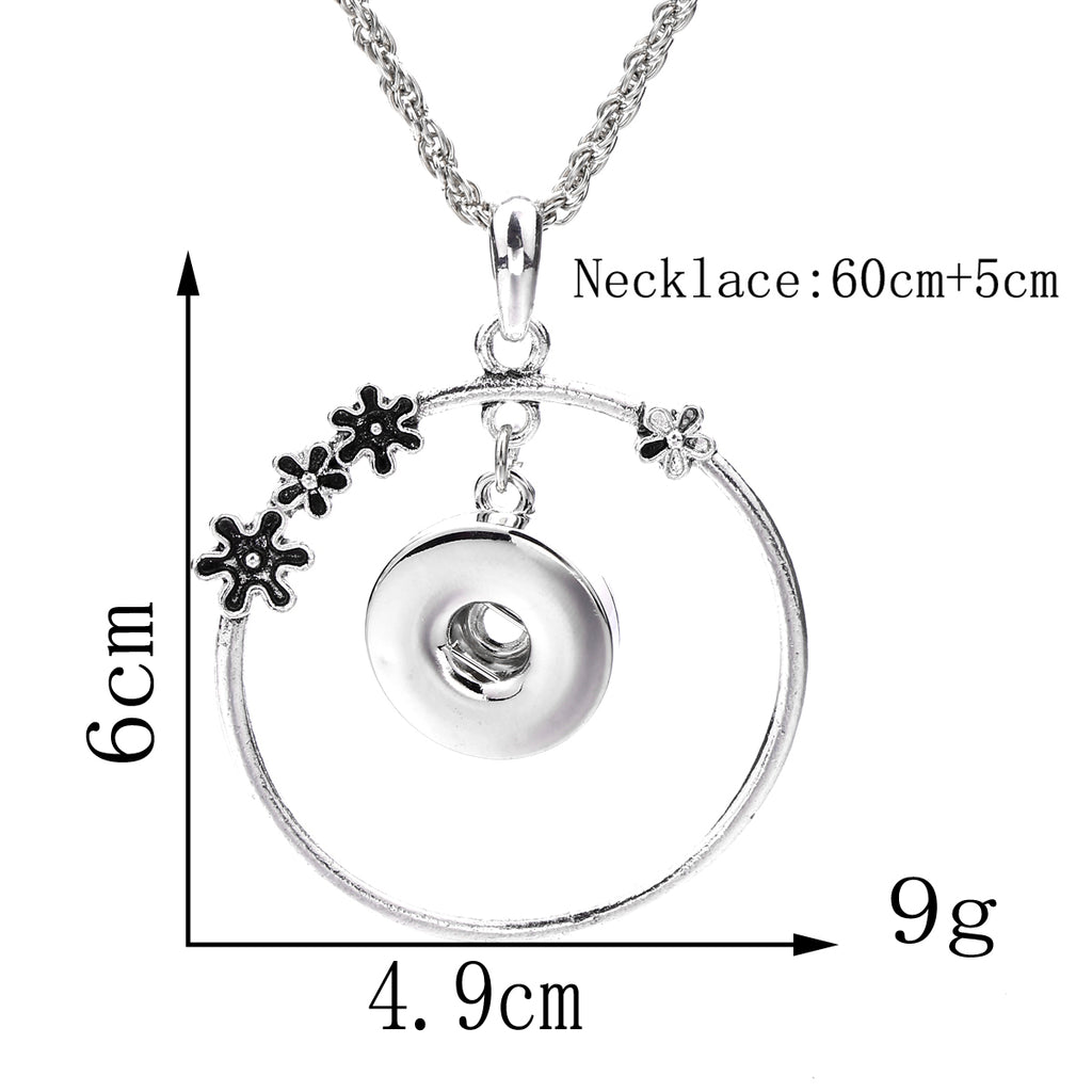 18mm Floral Halo Snap Charm | DIY Interchangeable Jewelry