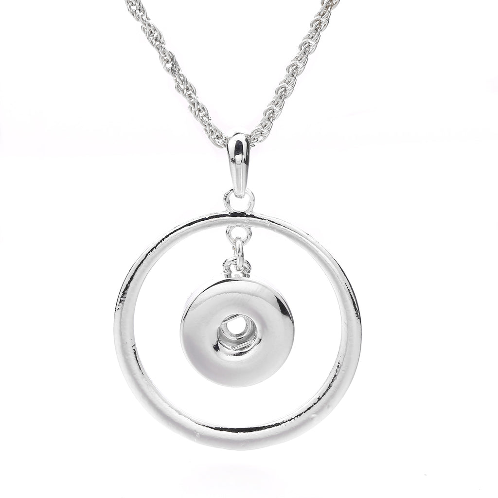 18mm Floating Circle Snap Charm | Interchangeable Pendant