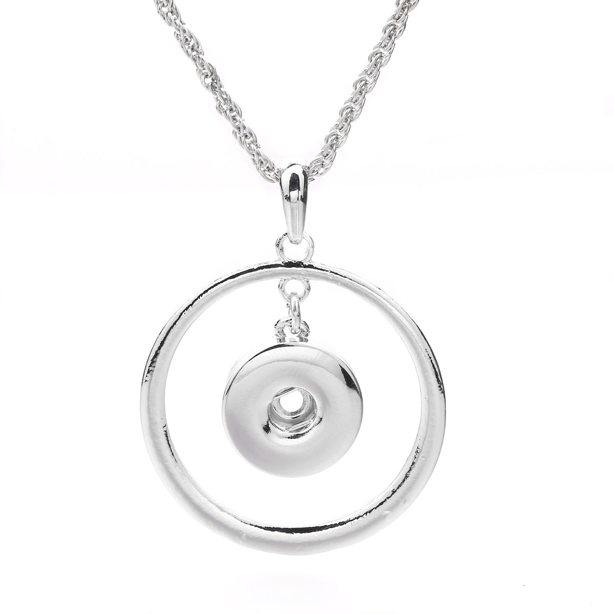 18mm Floating Circle Snap Charm | Interchangeable Pendant