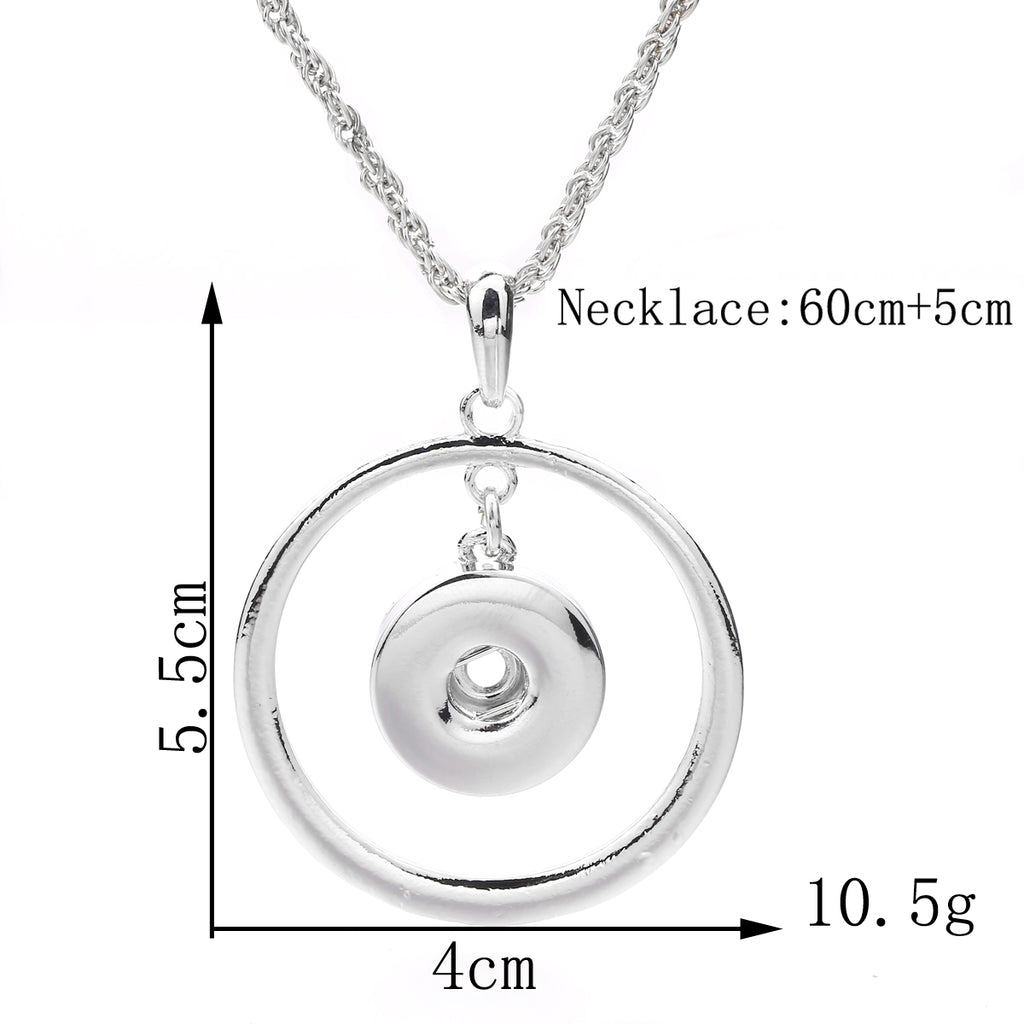18mm Floating Circle Snap Charm | Interchangeable Pendant