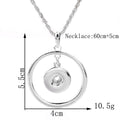 18mm Floating Circle Snap Charm | Interchangeable Pendant