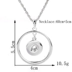 18mm Floating Circle Snap Charm | Interchangeable Pendant