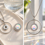 18mm Floating Circle Snap Charm | Interchangeable Pendant
