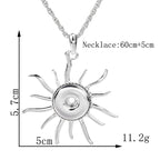 18mm Radiant Sun Snap Charm | Interchangeable Pendant