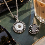 18mm Ornate Filigree Snap Charm | Vintage Interchangeable Pendant
