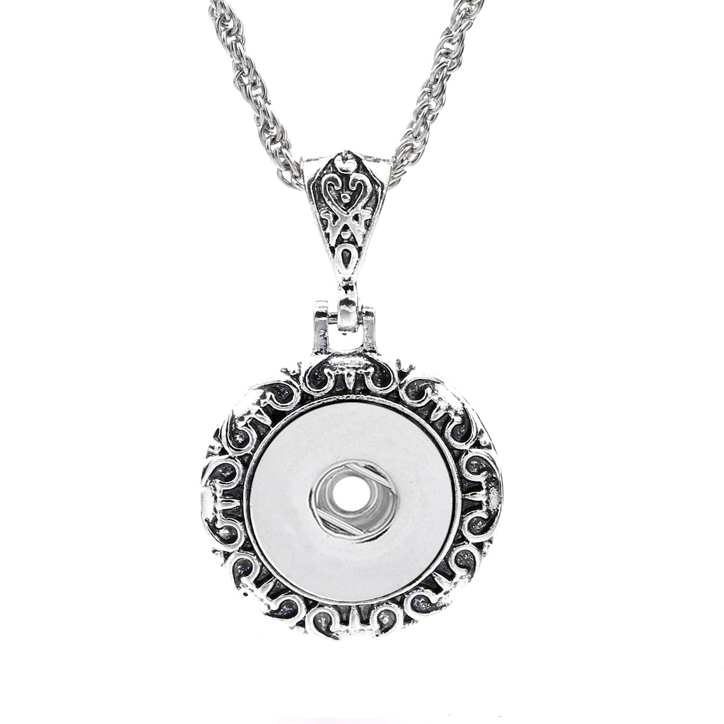 18mm Ornate Filigree Snap Charm | Vintage Interchangeable Pendant