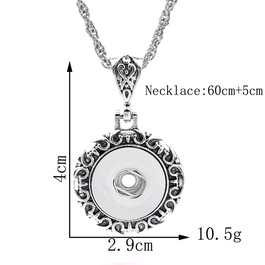 18mm Ornate Filigree Snap Charm | Vintage Interchangeable Pendant