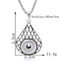 18mm Teardrop Filigree Snap Charm | Interchangeable Pendant