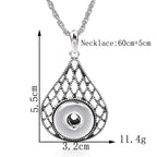 18mm Teardrop Filigree Snap Charm | Interchangeable Pendant