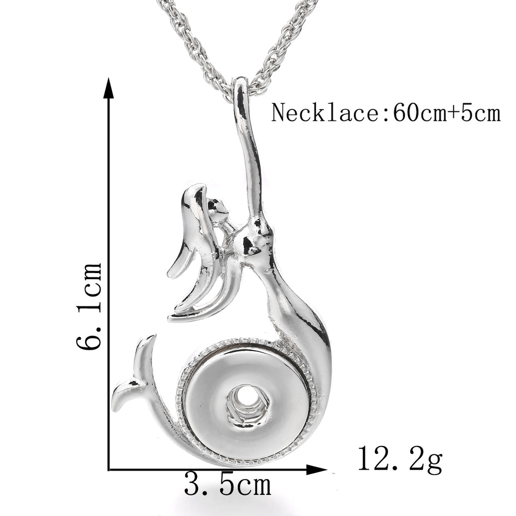 18mm Mermaid Snap Charm | Interchangeable Ocean Jewelry