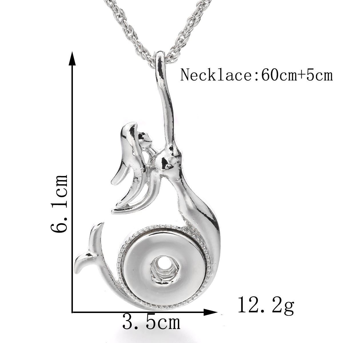 18mm Mermaid Snap Charm | Interchangeable Ocean Jewelry