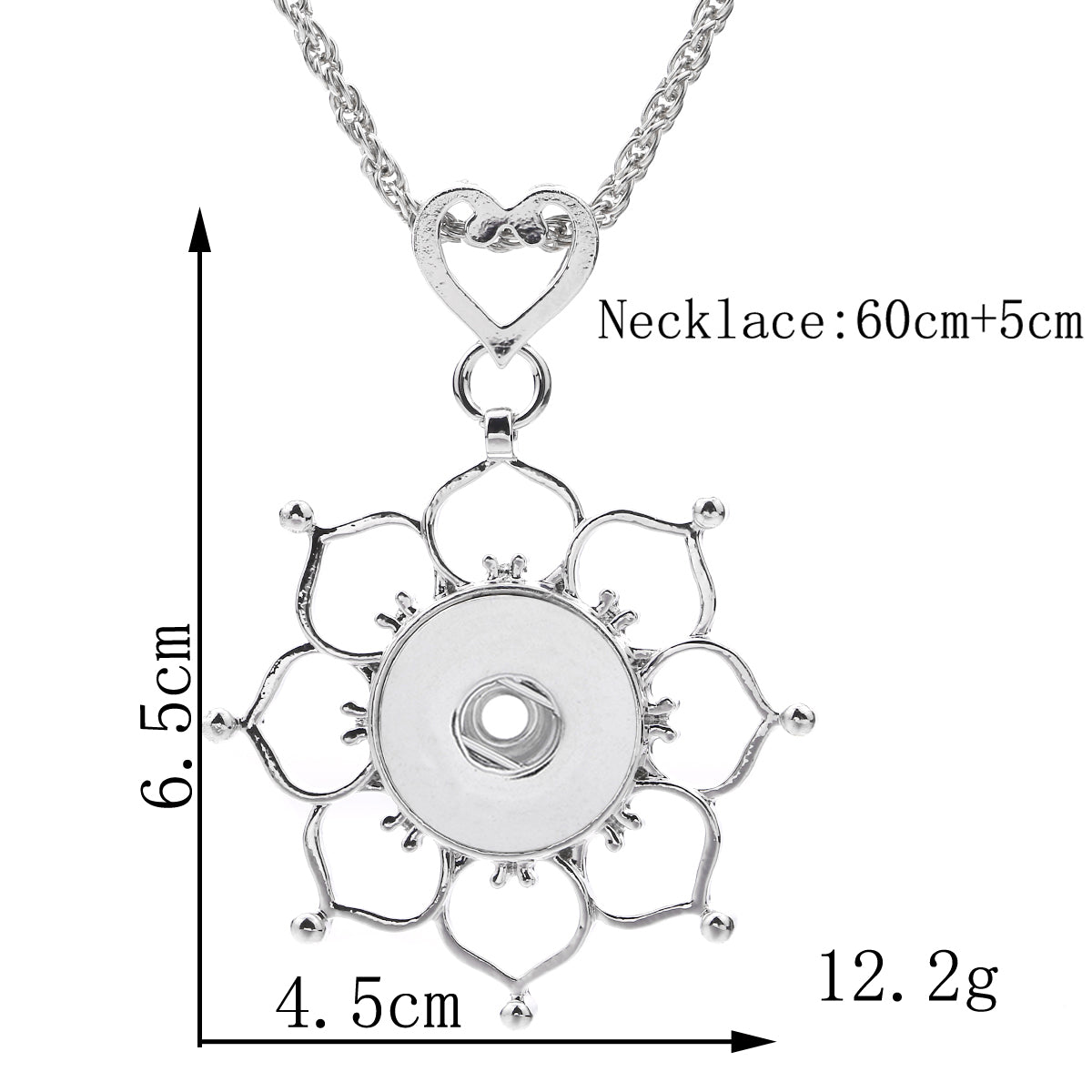 18mm Ornate Bloom Snap Charm | Interchangeable Jewelry