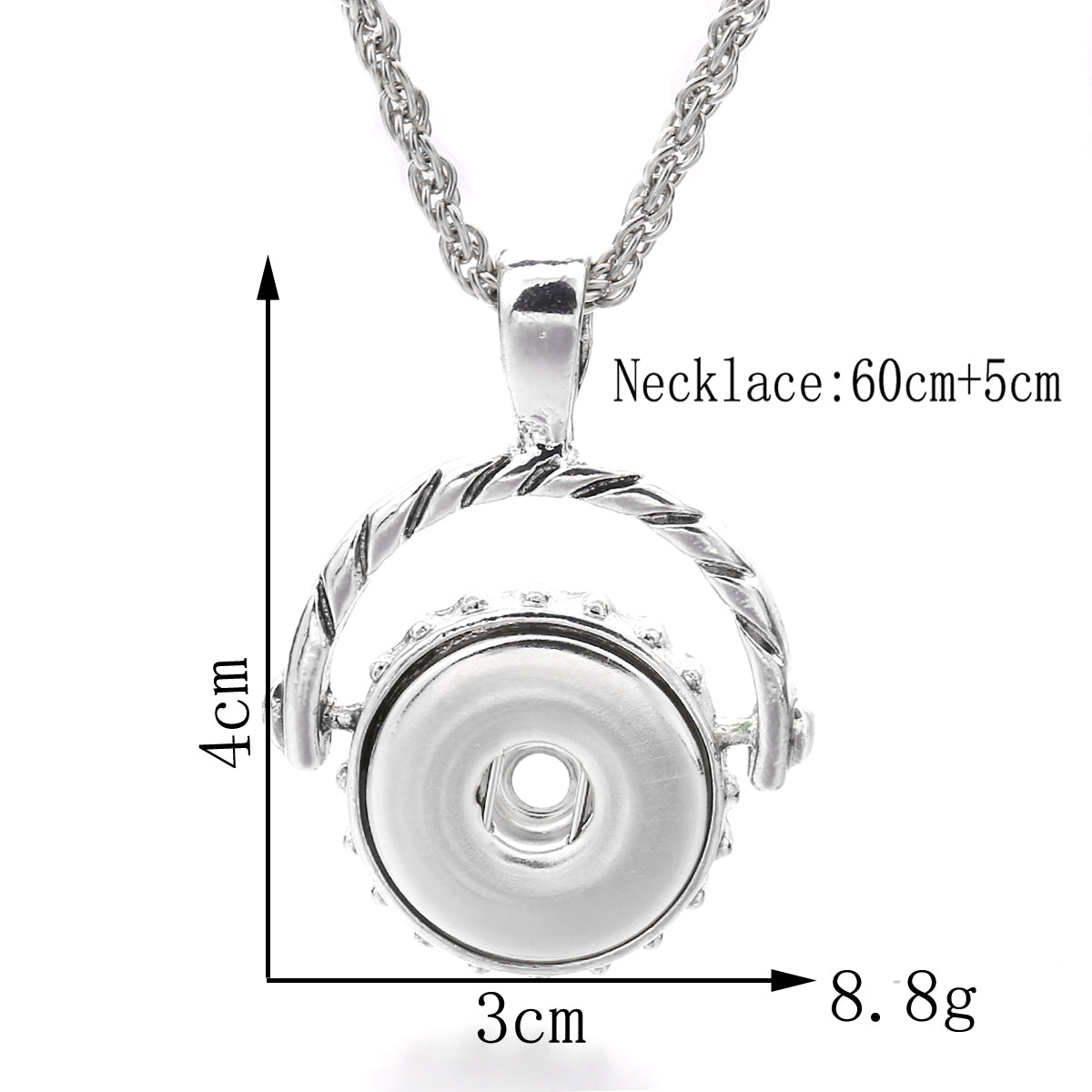 18mm Half-Round Interchangeable Snap Charm