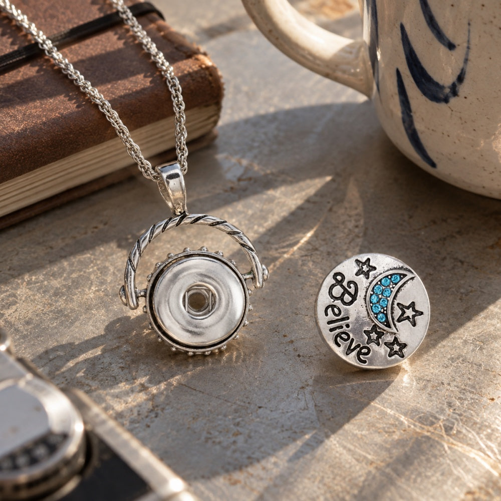 18mm Half-Round Interchangeable Snap Charm