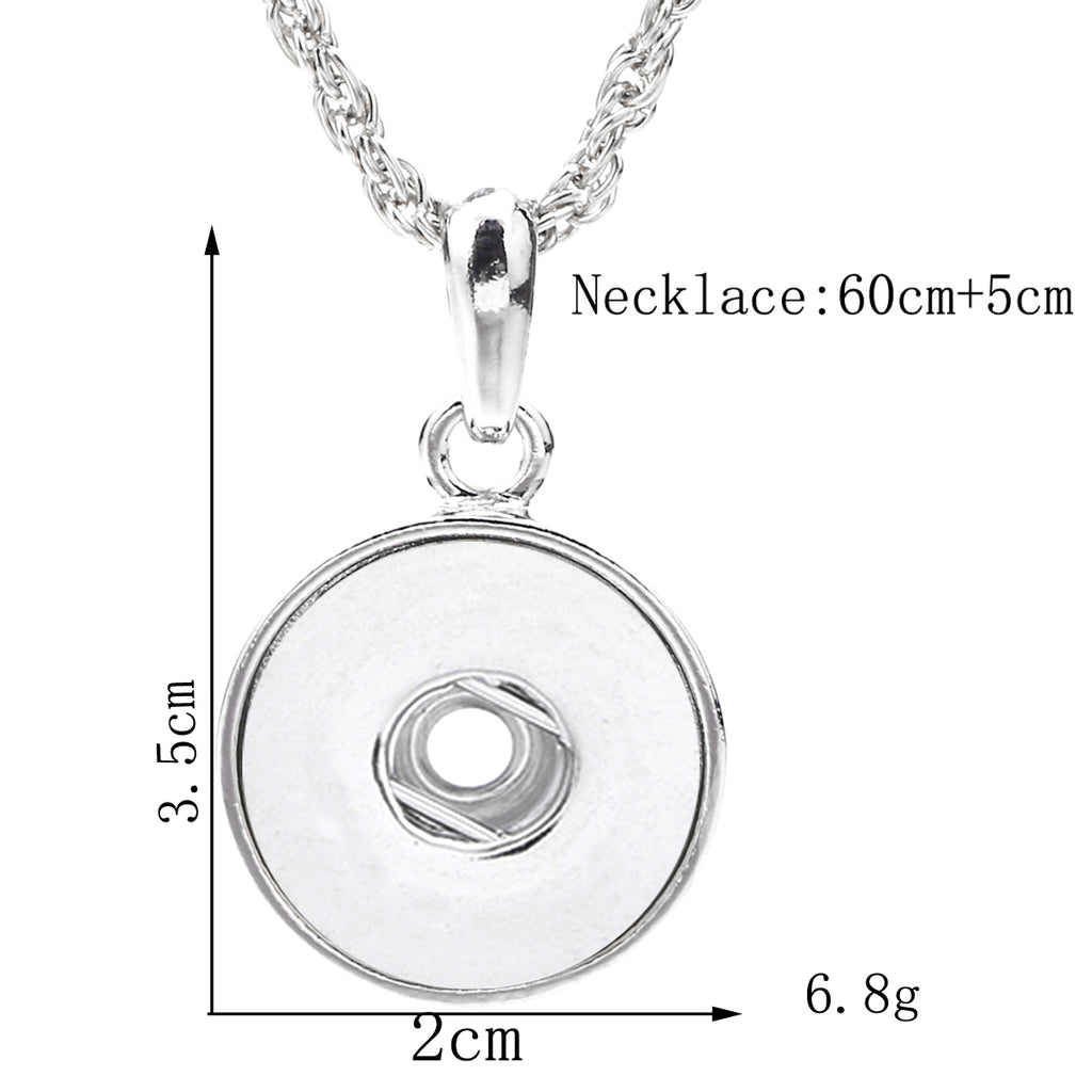 18mm Classic Round Interchangeable Snap Necklace