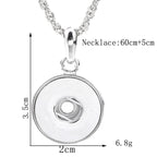 18mm Classic Round Interchangeable Snap Necklace