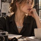 18mm Rhinestone Wing Interchangeable Snap Necklace