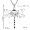 18mm Dragonfly Openwork Interchangeable Snap Necklace